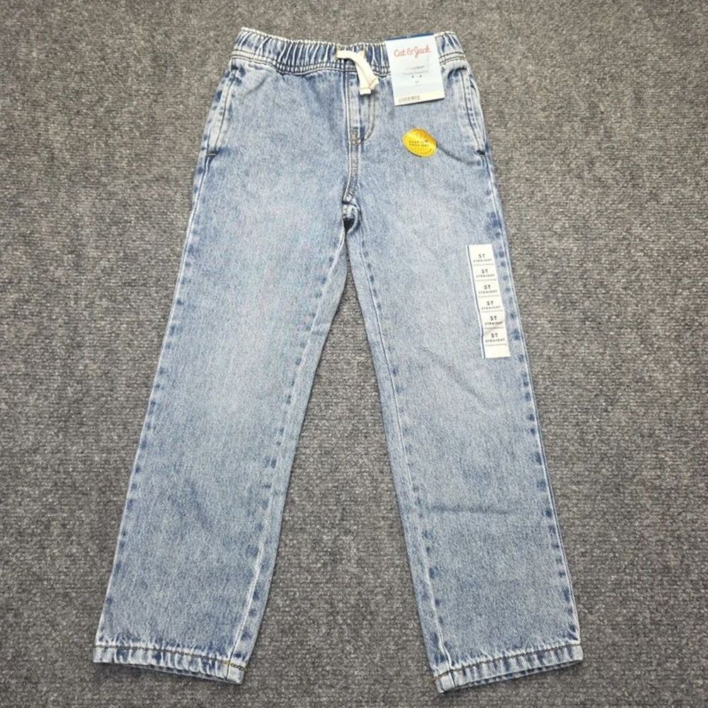Straight Leg Jeans Size 5T Light Wash